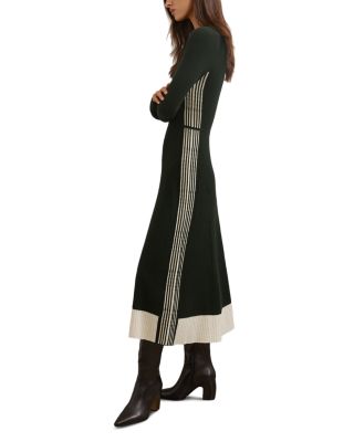 Aria Side Stitch Knit Midi Dress