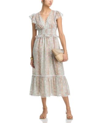 Ditsy Floral Short Sleeve Midi Dress - Exclusive