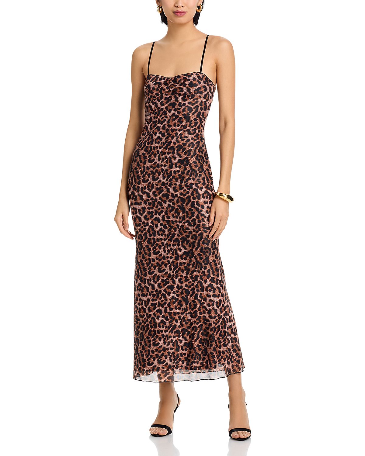 Aqua Leopard Mesh Maxi Dress - Exclusive