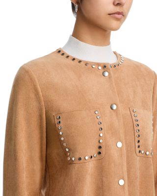 Faux Suede Jacket & Faux Suede Mini Skirt - Exclusive