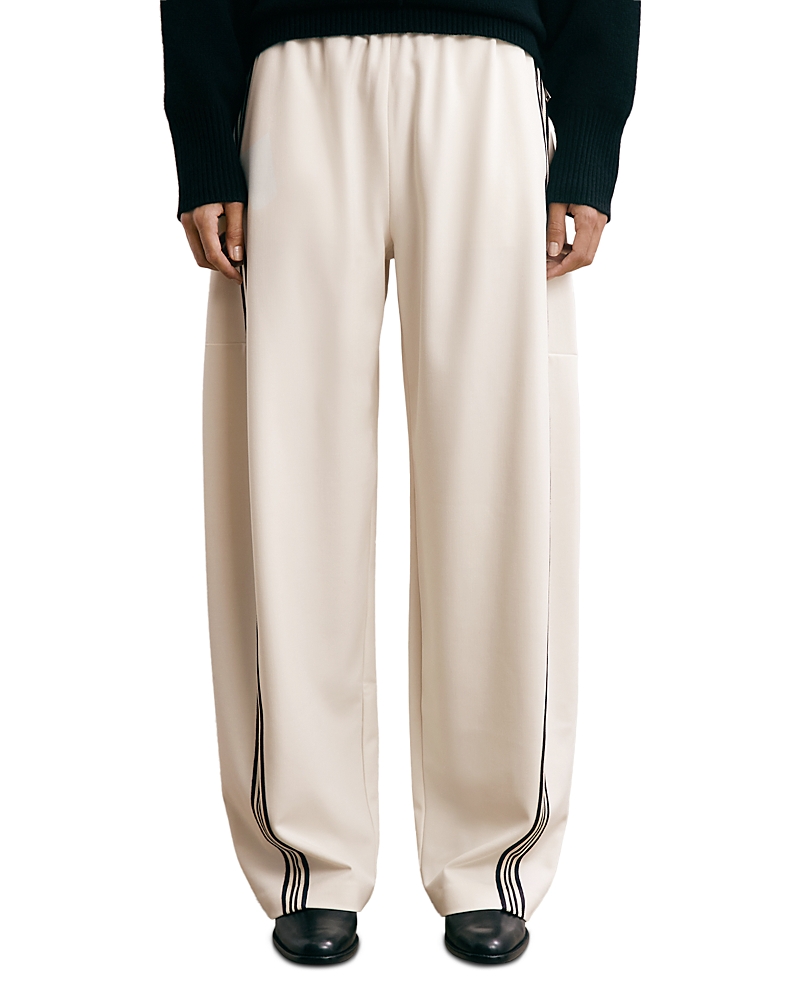 Reiss Petite Elle Barrel Leg Side Stripe Pants