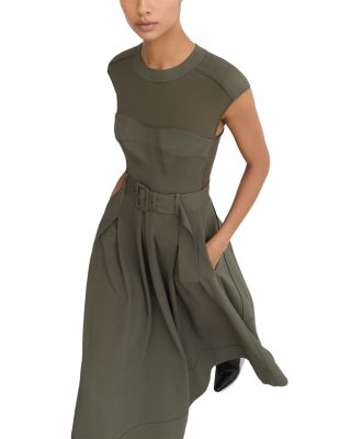 Petite Ava Belted Midi Dress