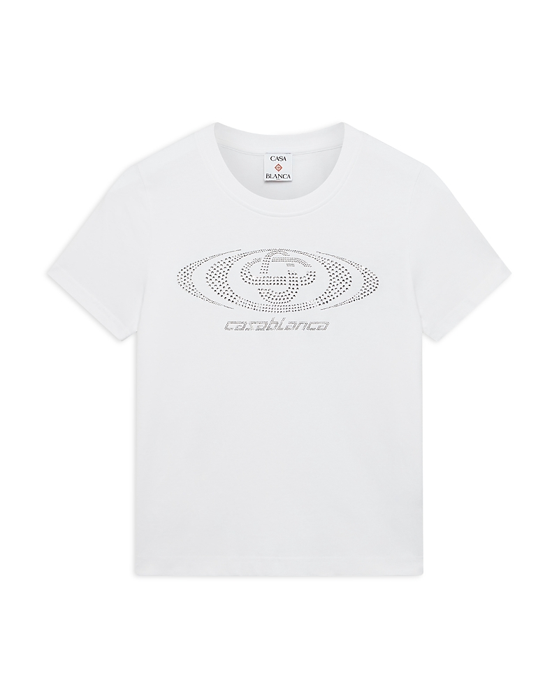 Casablanca Crystal Warped Logo Tee