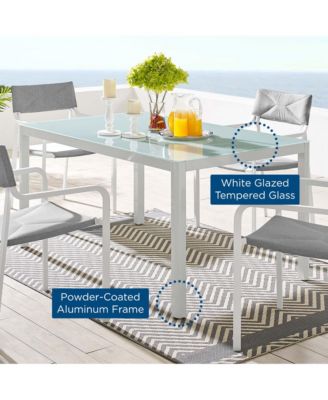 Raleigh 59" Outdoor Patio Aluminum Dining Table