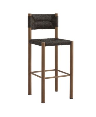 Parkland Outdoor Patio Rattan and Aluminum Bar Stools, Set of 2