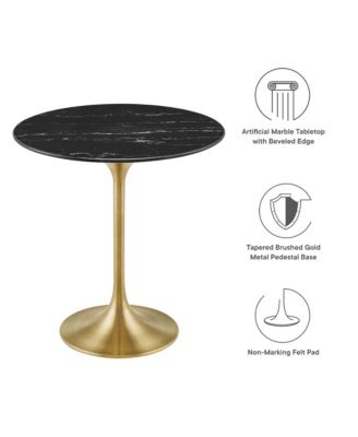 Lippa Round Artificial Marble Side Table