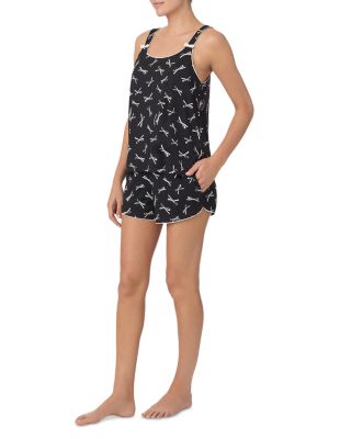 Brushed Jersey Sleeveless Tank Boxer Pajama Set - Exclusive