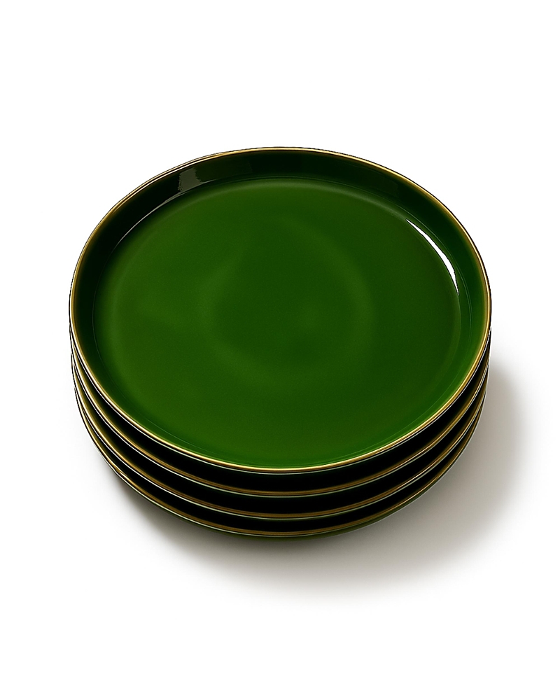 Gharyan Stoneware Edan Flat Salad/Dinner Plate, Set of 4