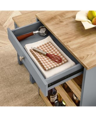 Galley Kitchen Island and Stool, Set of 3