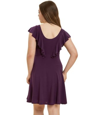  Girls' Flutter Sleeve Dress - Big Kid