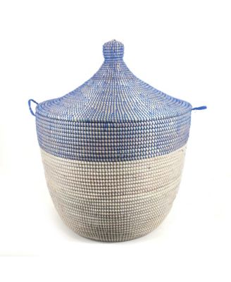  Dou Lid Storage Basket Two-Tone Low Storage