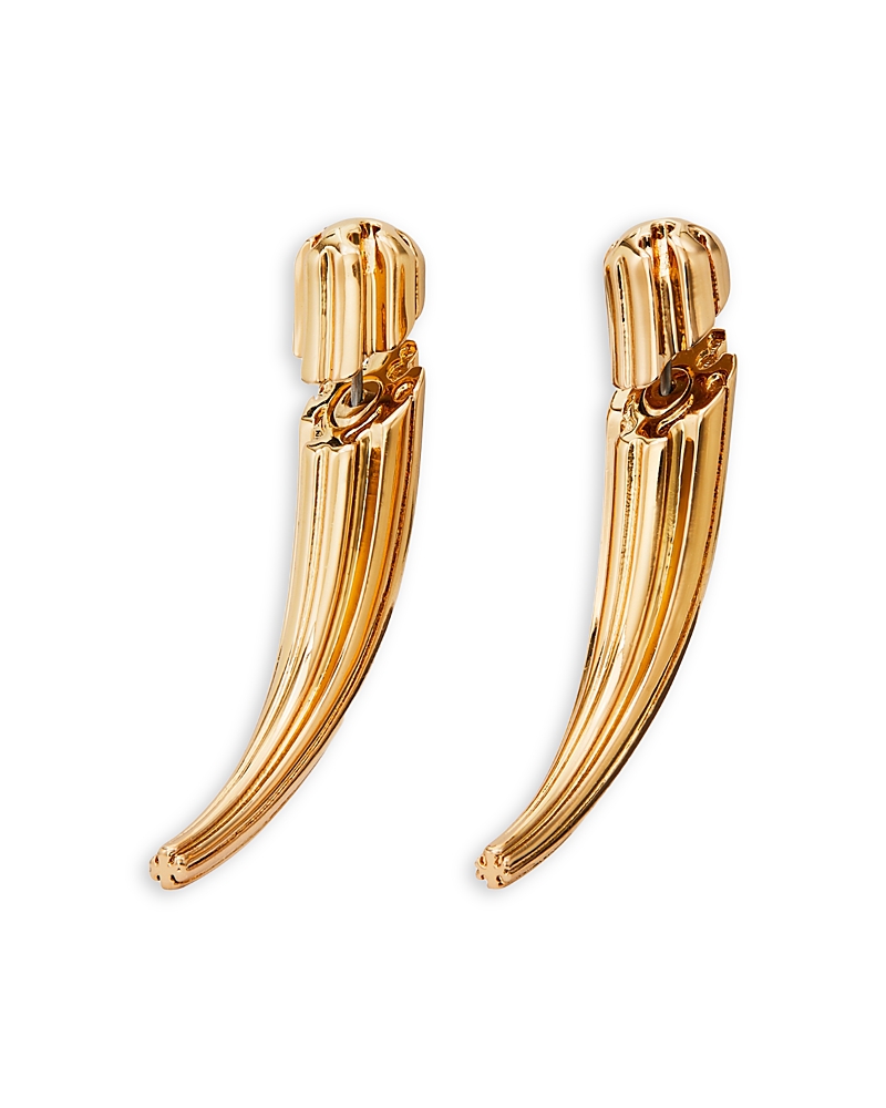 Tory Burch Logo Spike Front To Back Earrings