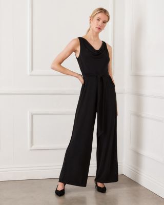 Camila Travel Jersey Sleeveless Cowl Neck Jumpsuit