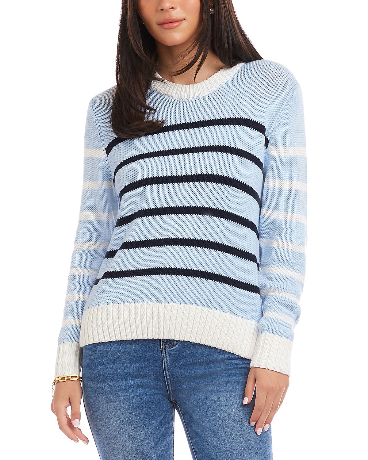 Karen Kane Stripe Crewneck Sweater