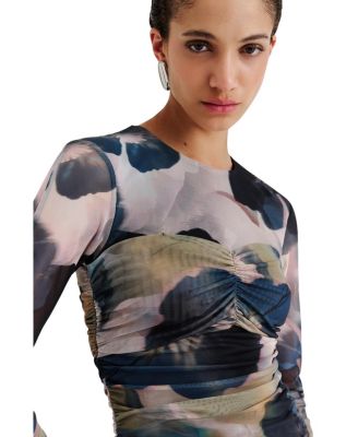 Elionora Sheer Jersey Midi Dress