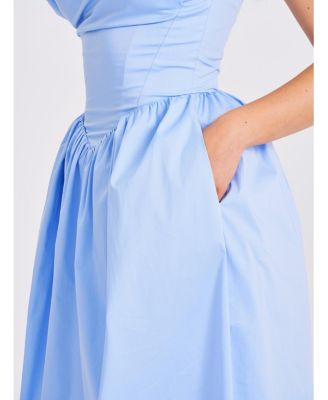 Reina Drop Waist Corset Midi Dress