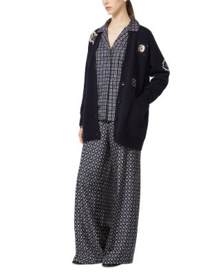 Vischio Wide Leg Silk Pants