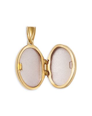 Polished Oval Locket Charm in 14K Yellow Gold