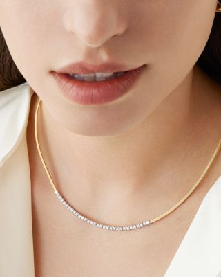 18K Yellow Gold Masai Diamond Collar Necklace, 16.5"