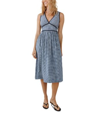 Fit & Flare V Neck Midi Dress