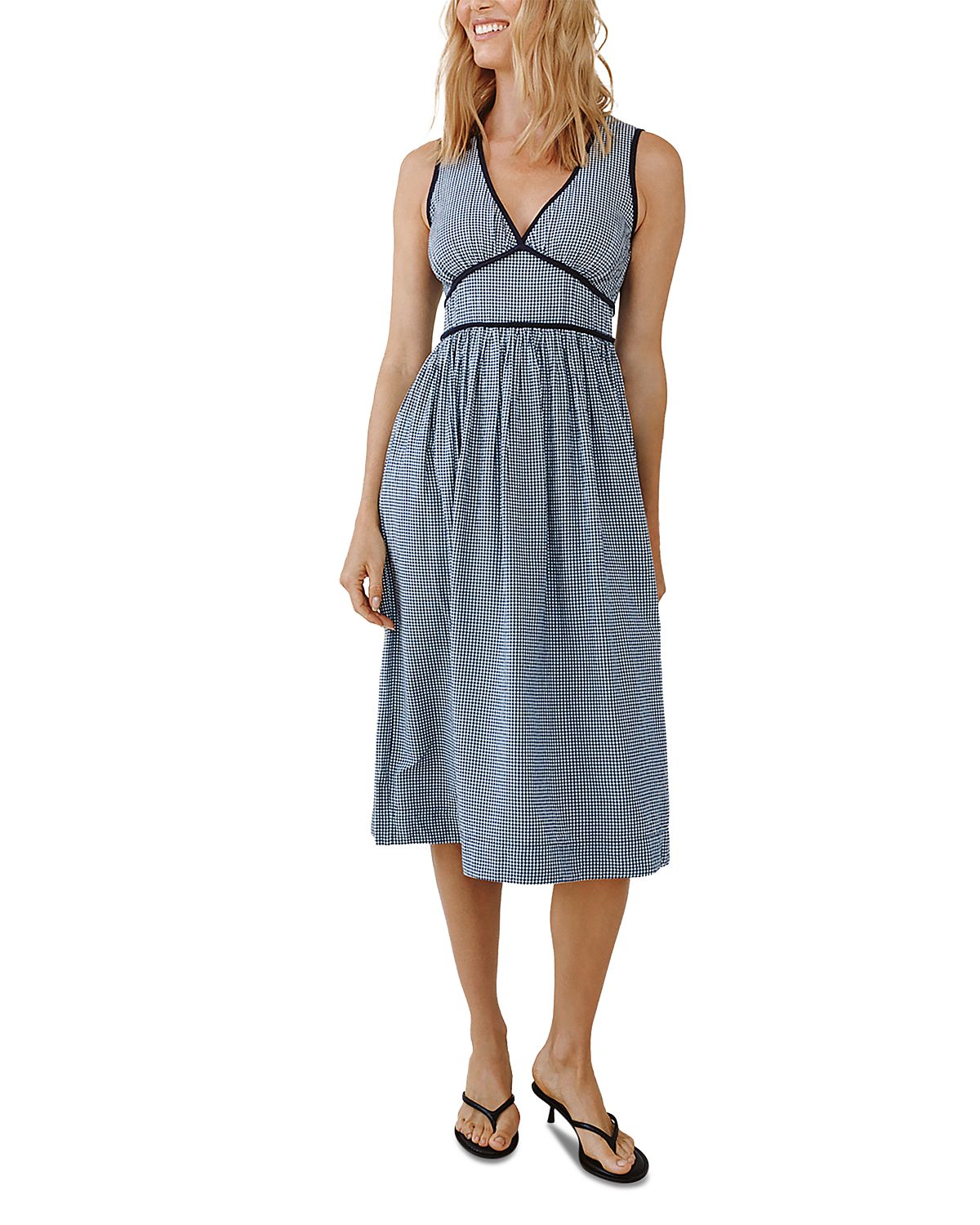 Bella Dahl Fit & Flare V Neck Midi Dress