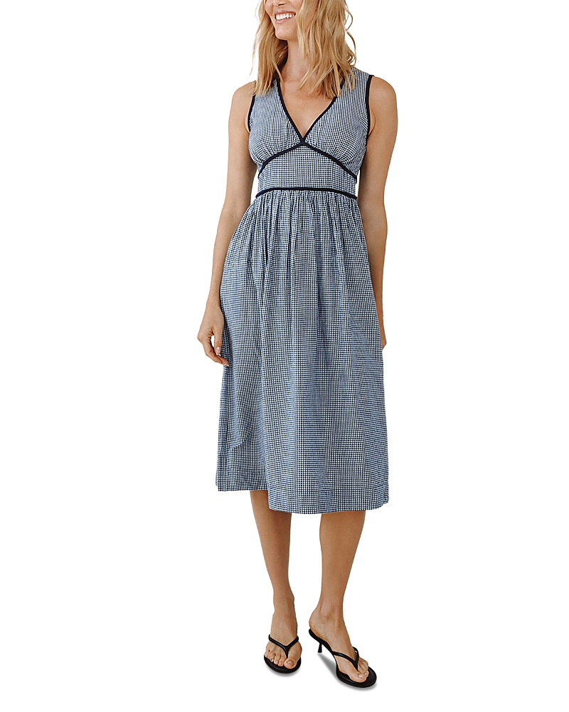 Bella Dahl Fit & Flare V Neck Midi Dress