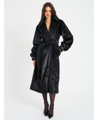  Yahia Long Faux Mink Coat