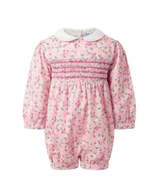 Girls' Floral Smocked Babysuit - Baby