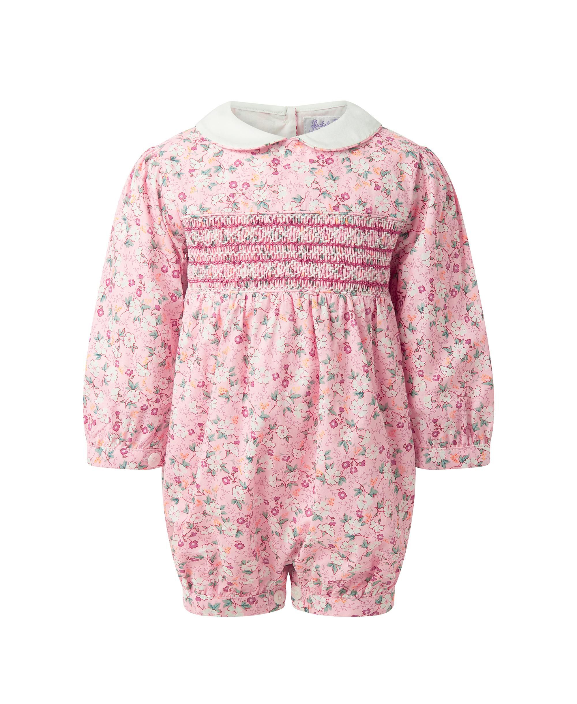 Girls' Floral Smocked Babysuit - Baby - Image 1