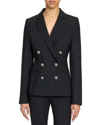  Quinn Double Breasted Jacket in Virgin Wool Stretch