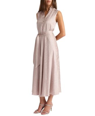 Nirva Sleeveless Dress in Tonal Floral Jacquard