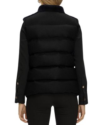 Reversible Select Shearling Lamb Vest with  Loro Piana Wool and Cashmere Quilted Down Back