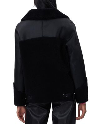  Shearling Lamb Zip Moto Jacket