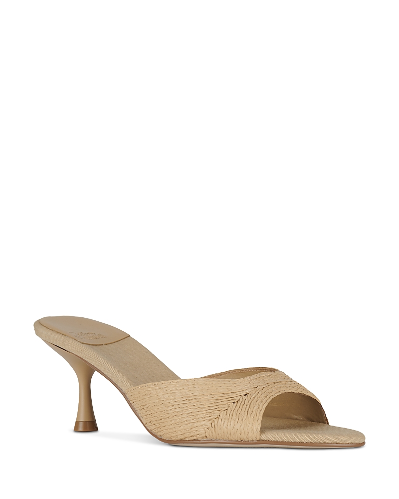 Jeffrey Campbell Women's Raffia Mid Heel Mules