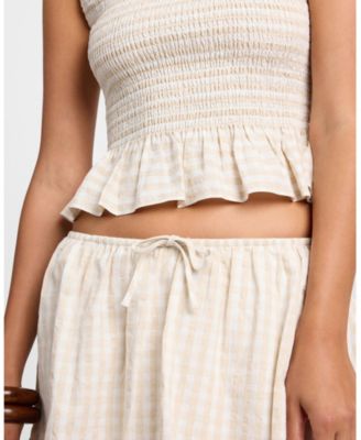  Air Linen Smocked Tank