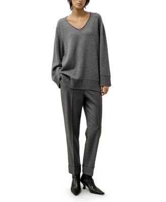 Oversized V-Neck Cashmere Sweater