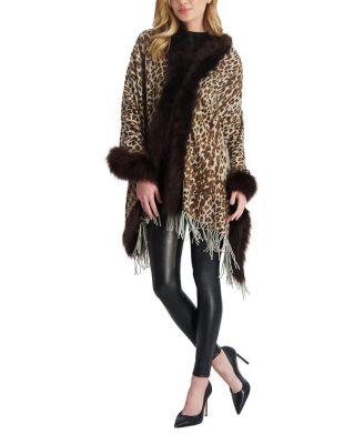 Double Face Select Cashmere Stole with Toscana Shearling Lamb Trim