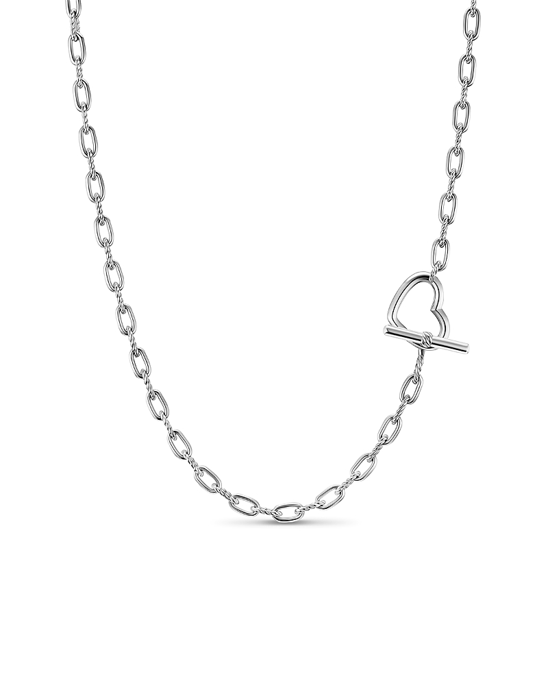 David Yurman Dy Madison Heart Toggle Chain Necklace in Sterling Silver, 3mm