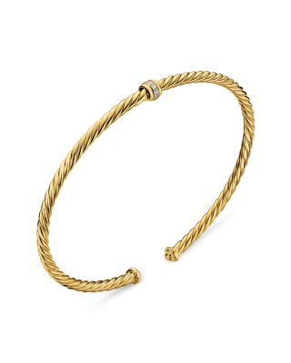 Micro Cablespira&reg; Flex Center Station Bracelet in 18K Yellow Gold, 2.6mm