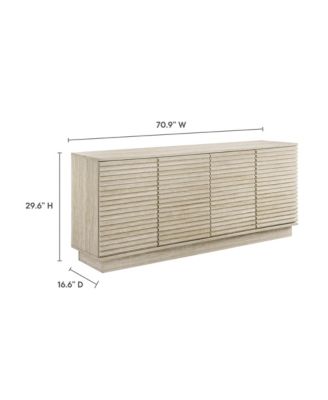 Render 70" Faux Travertine Sideboard Cabinet TV Stand