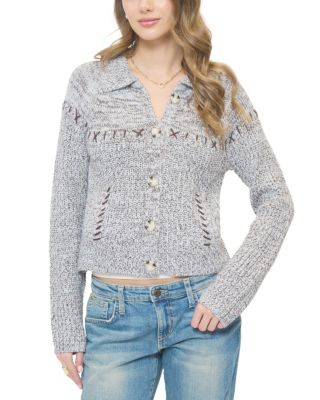  Women's Parker Marled Collared Cardigan