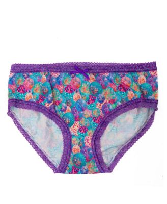 Girls' Lace Trim Slumber Party Underwear, Pack of 2 - Little Kid, Big Kid