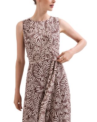 Janine Leaf Print Jumpsuit