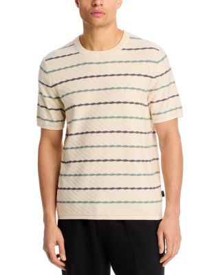 Striped Short Sleeve Sweater Tee