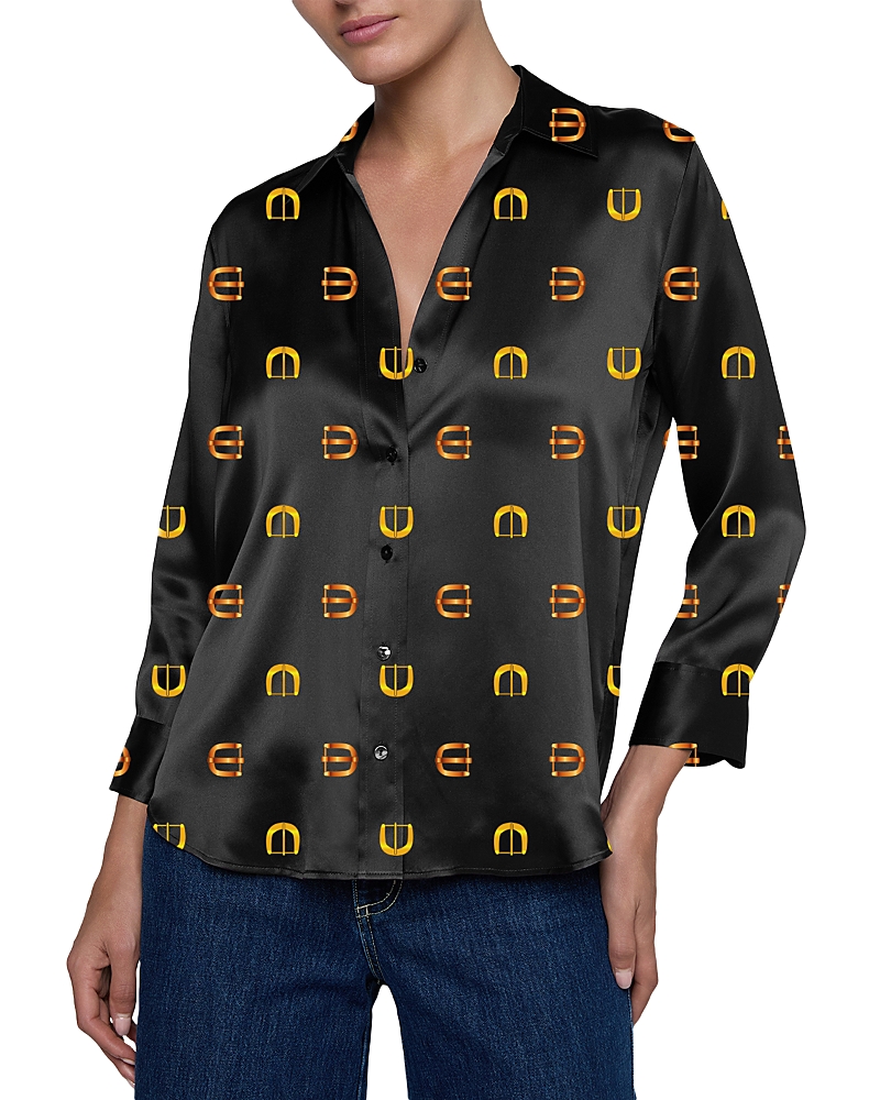L'Agence Dani Silk 3/4 Sleeve Blouse