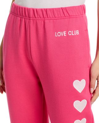 Heart Embroidery French Terry Hoodie & Joggers