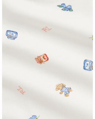 Girls' Polo Bear Cotton Hat, Bib & Footie, 3 Piece Gift Set - Baby