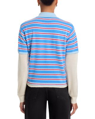 Layered Stripe Rugby Sweater