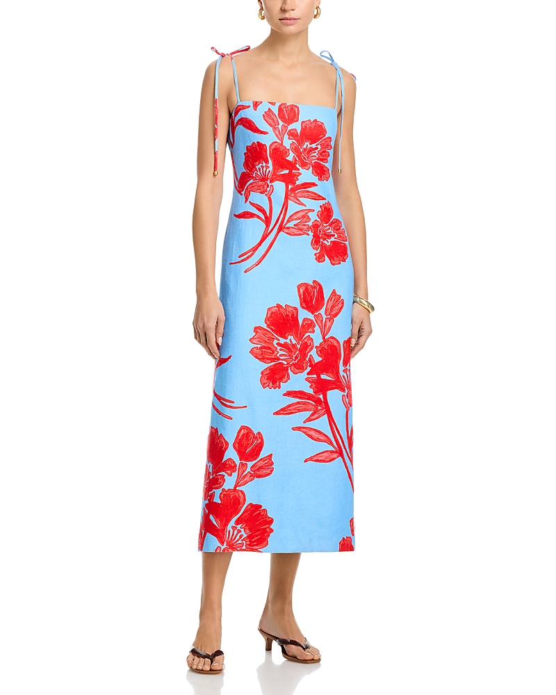Cara Cara Chelsea Linen Tie Shoulder Midi Dress