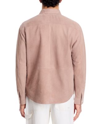 Men's Long Sleeve Suede Shirt